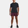 Under Armour Peak Solid Color Elastic Waist Sports Shorts Men Shorts Dark-Brown Red 1376782-600