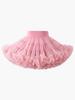 Girls' Single-Layer Puffy Tutu Skirt with Bow Knot Closure - Princess Mesh Design