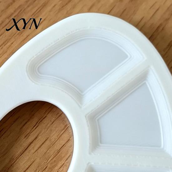 Ergonomic Thumb Hole Painting Tray Mini Paint Palette Tray, with Hole, Lightweight Durable Handheld Resin for Acrylics Mixing Watercolor Palette,