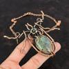 Moss Prehnite Necklace Copper Wire Wrapped Jewelry Adjustable Chain Necklace Copper Necklace Handmade Gemstone Jewelry Wire Wrapped Necklace