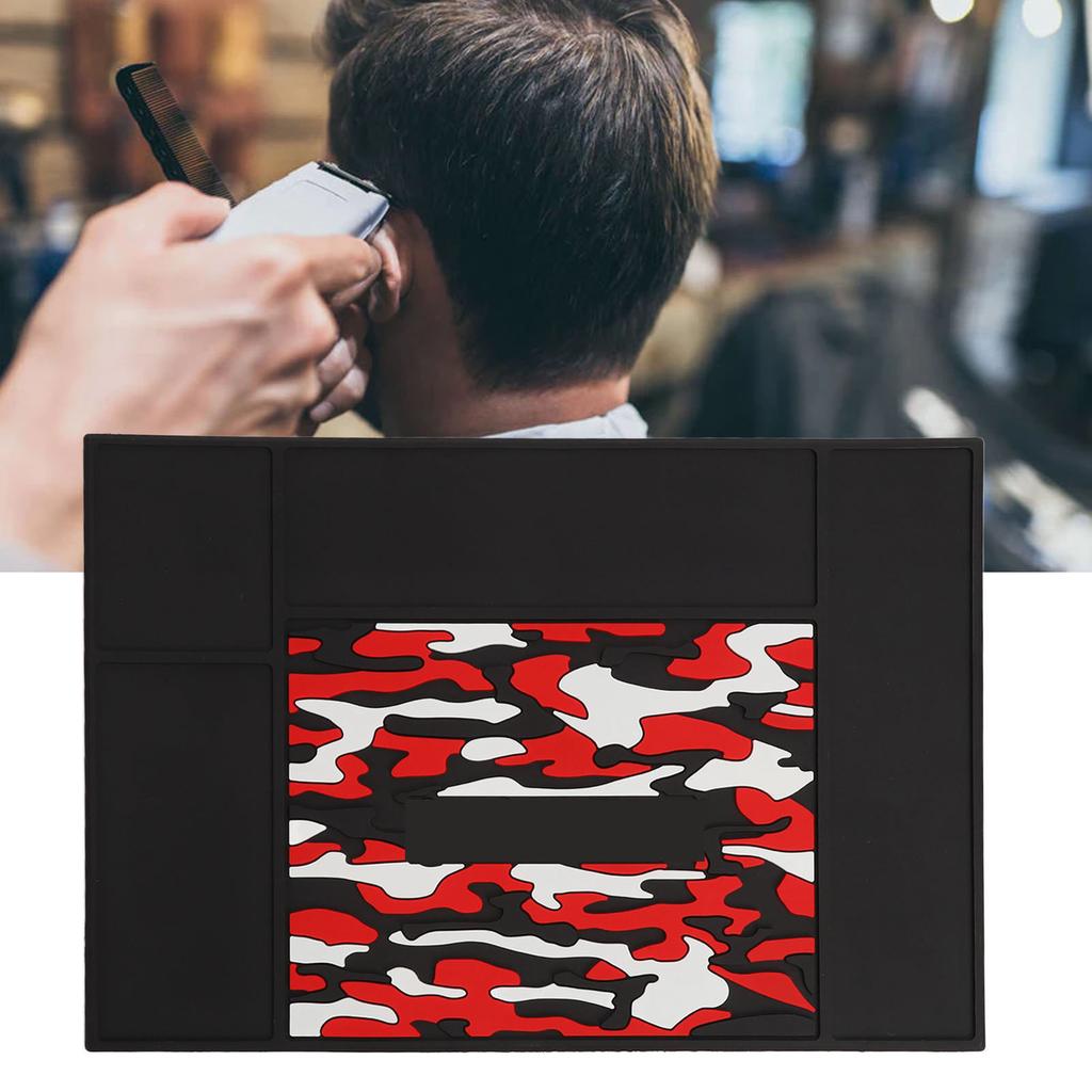 Barber Mats Slip Resistant Salon Barber Station Organizer Pad Flexible Silicone Mat