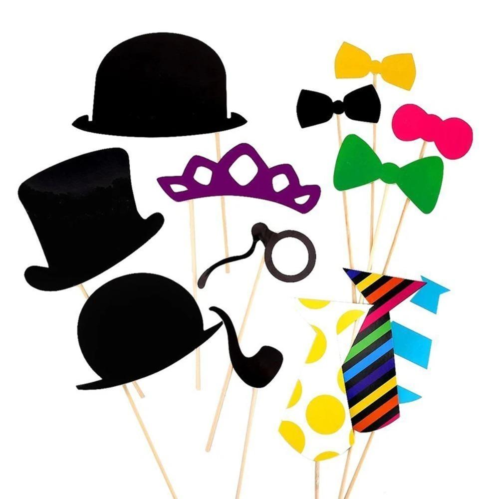 10-58pcs Fun Wedding Decoration Photo Booth Props DIY Mustache Lips Glasses Mask Photobooth Accessories Wedding Party Supplies