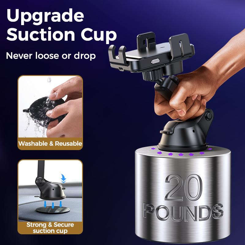 15w Qi Fast Charging Phone Holder Mount Auto-clamping Alignment Windshield Dashboard Car Charger For Iphone Samsung