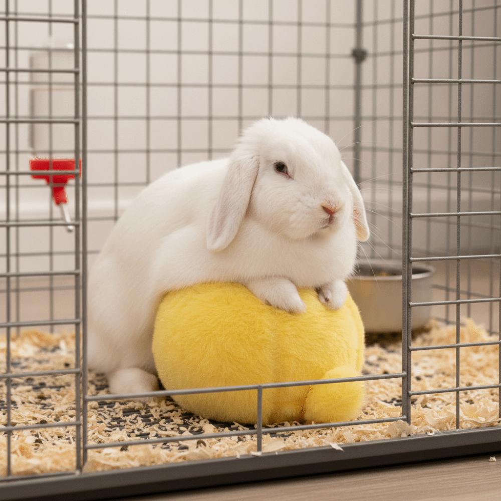 Fluffy Rabbit Calming Ball Simulated Rabbit Buttocks Plush Rabbit Chewing Ball Playing