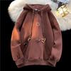 Winter Thickened Fleece Oversize Hooded Sweatshirt Women Loose Casual Pullover Long Sleeve Top