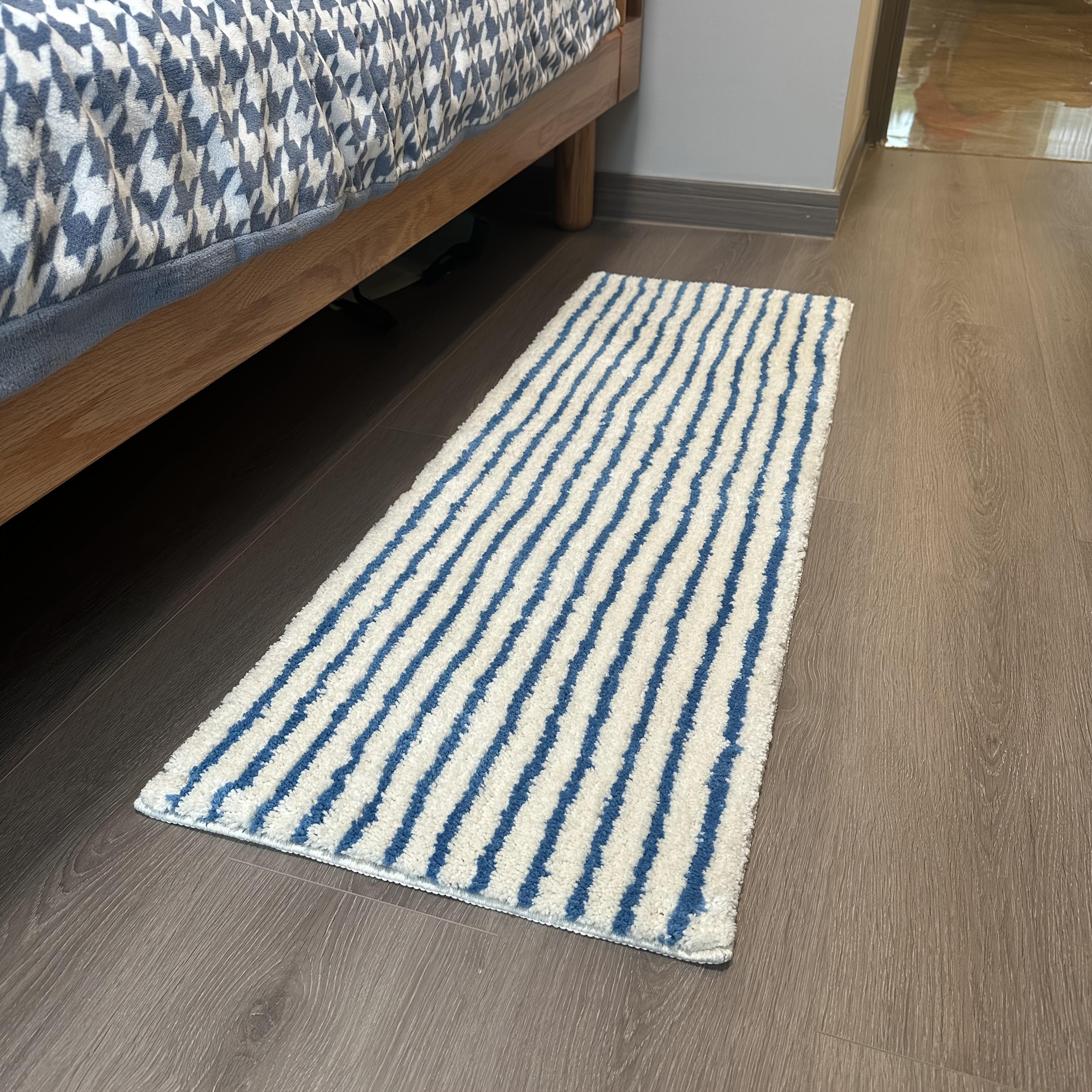 

Korean Minimalist Striped Bathroom Floor Mat, Shower Room, Bathroom, Absorbent Anti Slip Carpet, Home Decoration 40X60CM(1.3X2FT