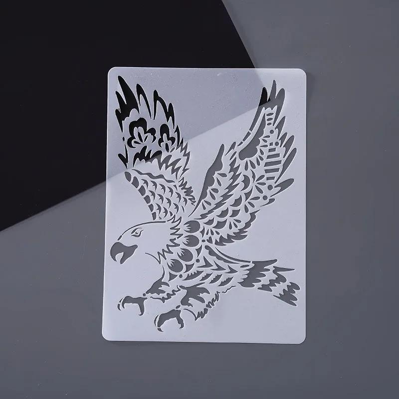 

Креативные шаблоны для рисования на тему животных, шаблон для рисования кружевом, персонализированные трафареты для скретч-рисования для рисования и декора eagle