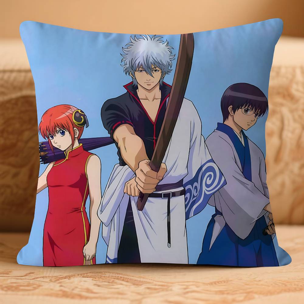 Anime G-GINTAMAS Pillow Case Removable Washable Cushion Cover – All-Season Soft Linen