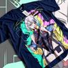 2026 Summer Cyberpunk Edgerunners Lucy Double Sided Anime Print Unisex Loose Y2K Streetwear Pure T-shirt