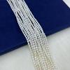 1String, White Natural Freshwater Pearls, Handmade Rice Pearl Beads for Jewelry Making DIY Crafts (Beads 2-3mm, Length 36cm)