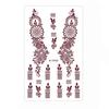 Legs Arm Temporary Tattoo Red Mehndi Stickers Red Henna Tattoo Decals  India Mehndi