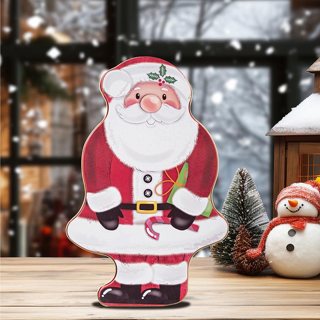 Creative Christmas Cookie Jar Tinplate Candy Box With Lid Tinplate Candy Container Portable Candy Box With Lid