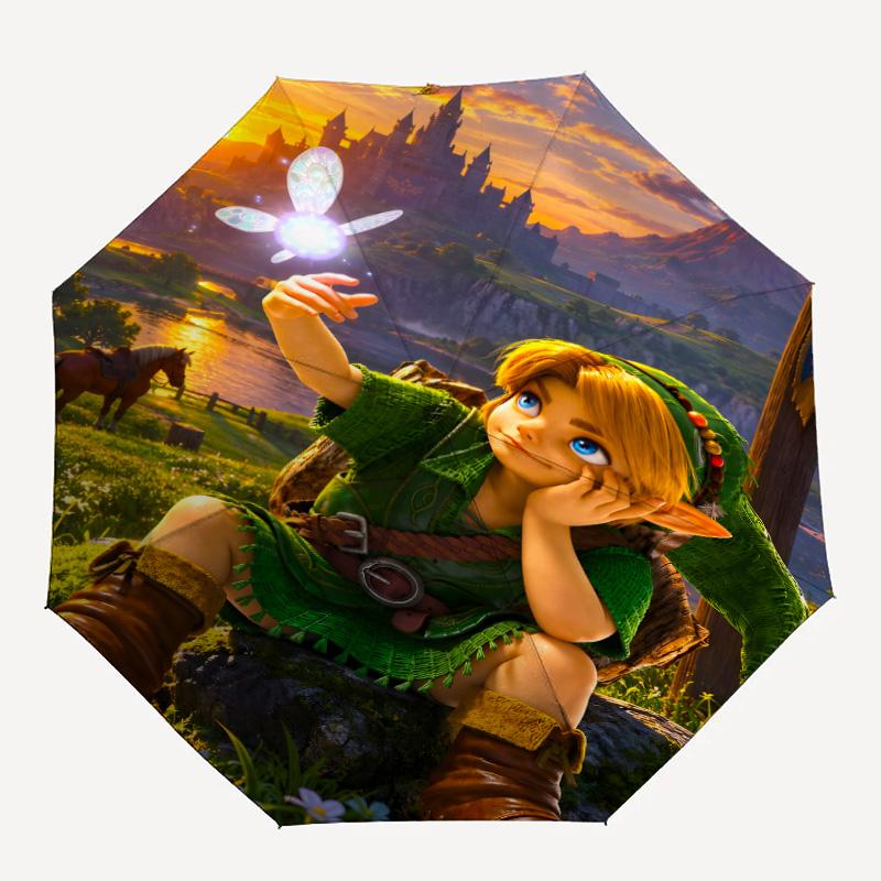 1pc Game Zelda Umbrella, Sun Protection, And UV Shielding. It Has Eight Sturdy Ribs for Outdoor Use And Perfect As a Holiday Gift