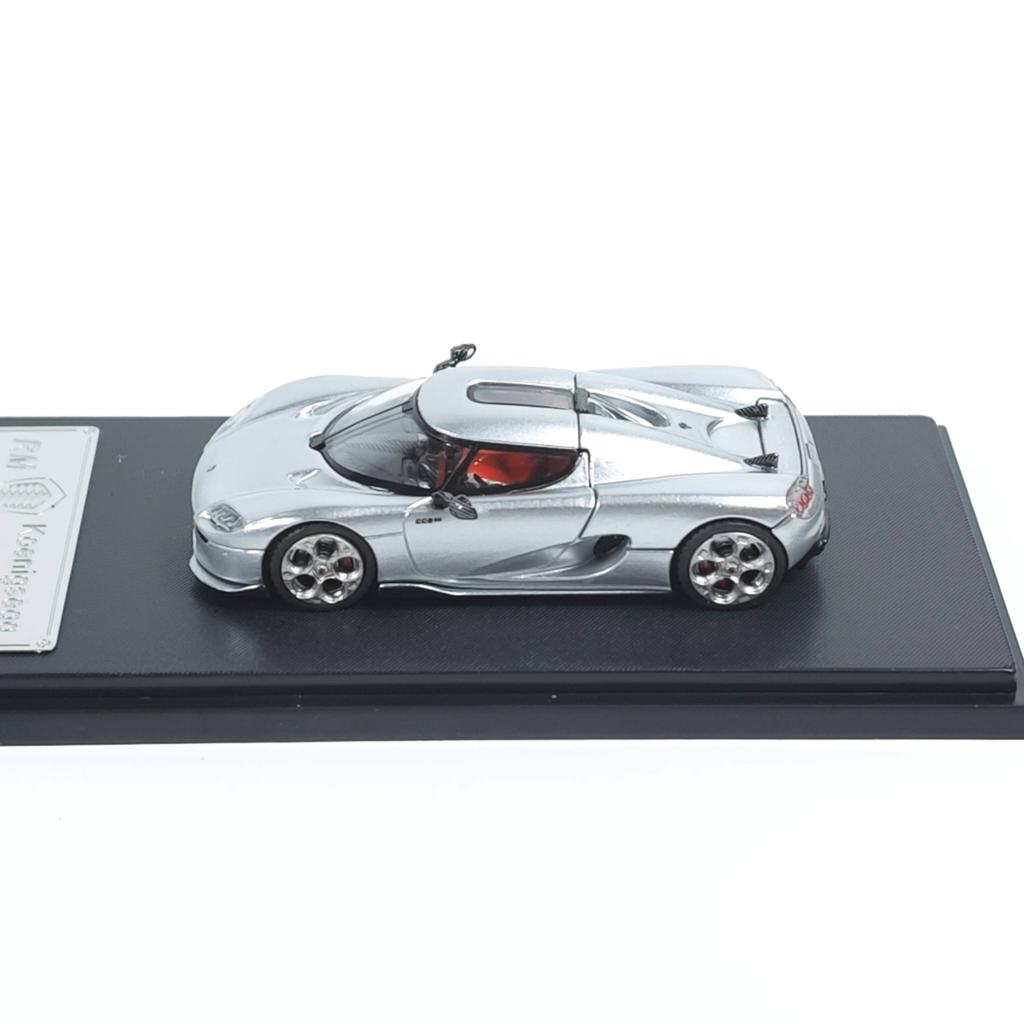 RM Rhino 1:64 CC850 silver Magnetic Rear Cover Alloy Car Model Collection