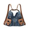 Denim Bag Women Commuter Crossbody Bag Multi-function Backpack