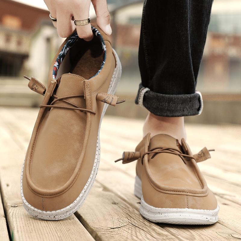 Fashion Fashion Handmade Casual Leather Shoes Spring Autumn Men's Sneakers Comfortable Driving Shoes Hot Sale Male Formal Dress Footwear
