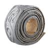 3D-Schaumstoff-Formteil Zierleiste Wandleiste Linie Grenze Braun Dekoration Silber