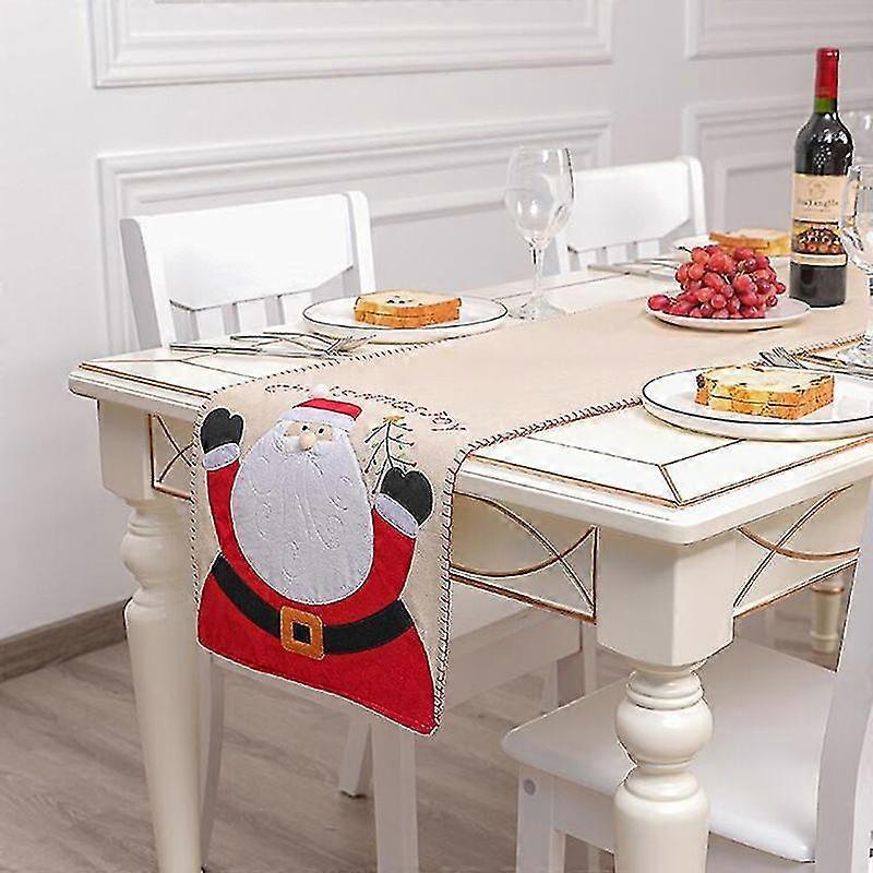 Santa Snowman Table Mat Christmas Decoration Table Runner Home Kitchen Decor Table Flag Christmas Ornaments