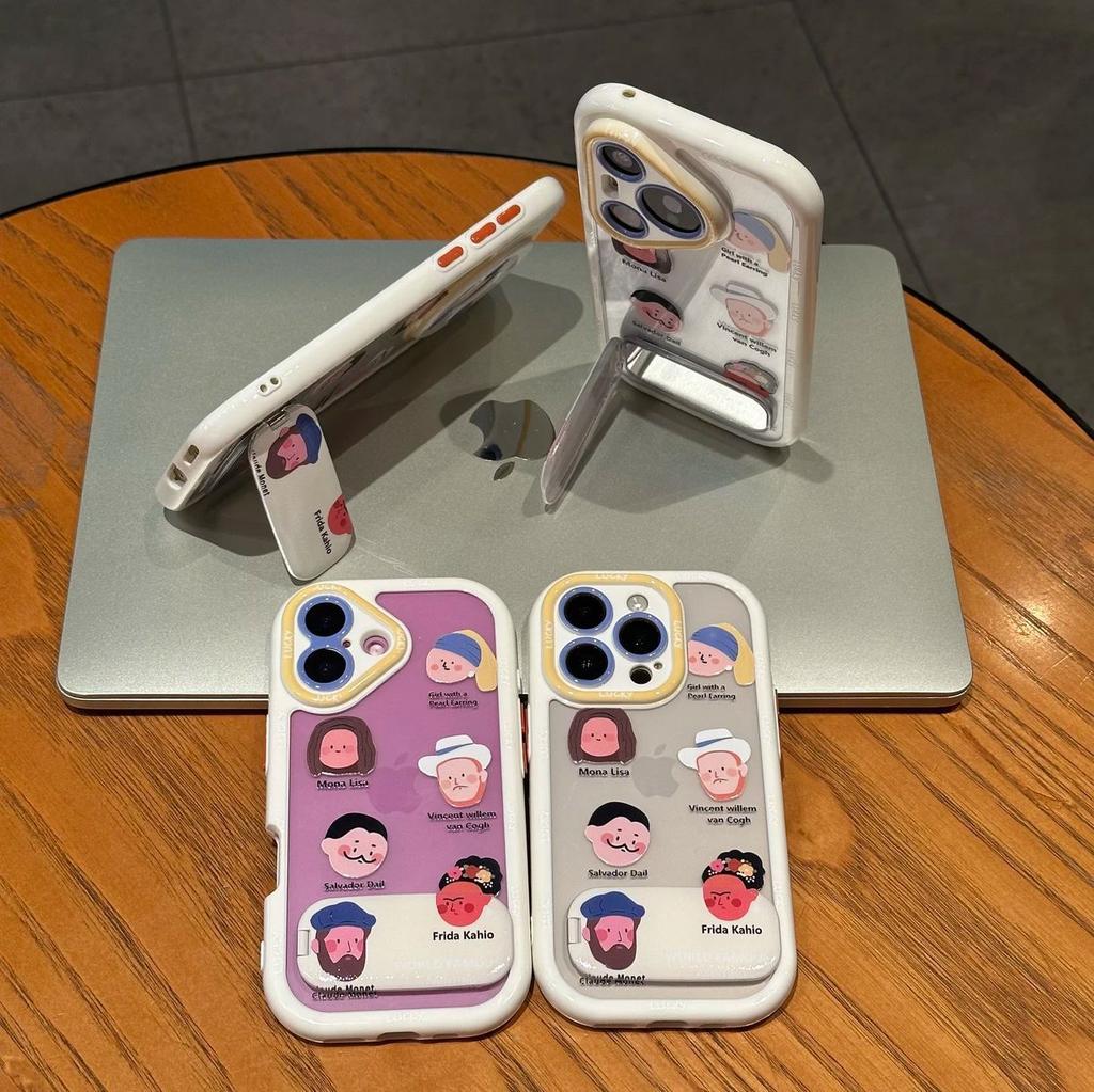 Art villain bracket is suitable for Apple 17 mobile phone case iPhone16Pro Xiaomi oppo anti-drop all-inclusive case.