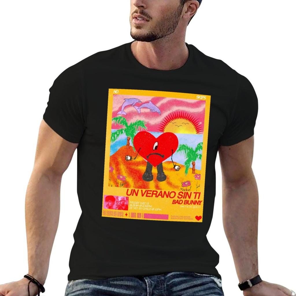 Bunny Un Vernao Sin Ti Sun TShirt Large Size Basic Casual TShirt
