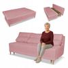 KIMO F Sofa Couch. Spain Container Family Furniture Twisster C. Corduroy Pink