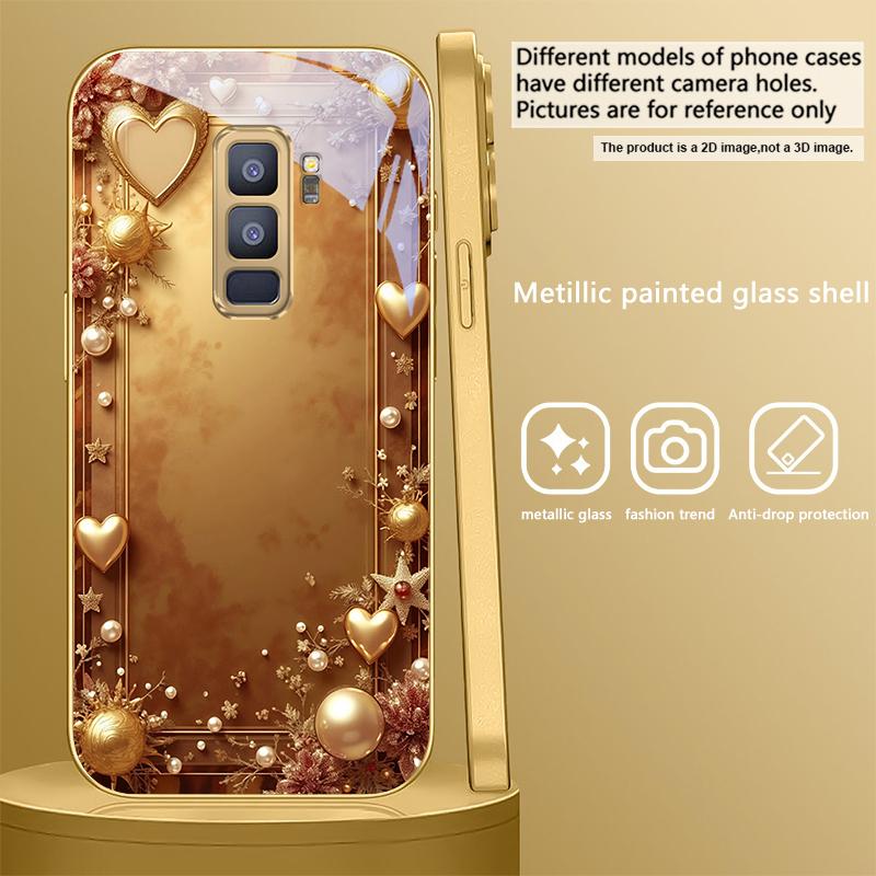 

Золотая лента и бант Для Samsung Galaxy S26 S20 FE S21 S22 S23 Plus S24 Ultra S25Ultra S21+ S22Plus Золотой стеклянный чехол для телефона Galaxy S26