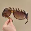 Leopard Print Sunglasses Headband Comb Shaped Women Hair Hoop Personalized Summer Sunglasses  Women