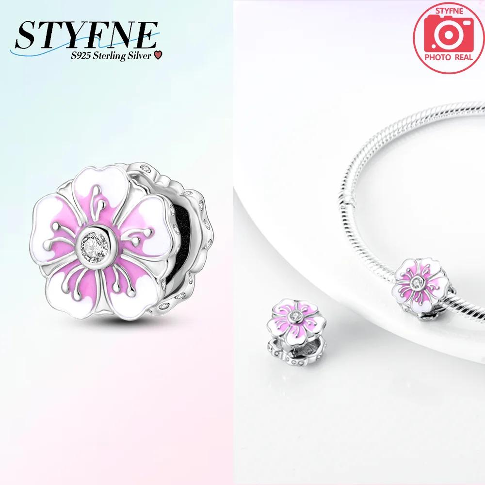 

Стильные Шармы Plata Originales Стиль Подсолнух Бусины Сакуры Для Шармов Медь Модный Браслет Бусины Изготовление Украшений Женский Подарок