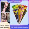 Henna Flower Tattoo Cream: Waterproof, Semi-Concealing, Hand-Painted Pigments