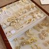 Baroque Pearl Diamond Bow Earrings Personality Earrings French Celebrity Earrings Women
