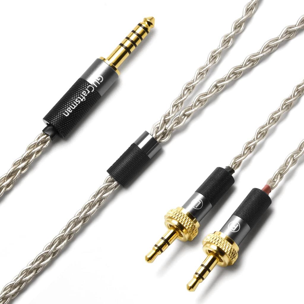GUCraftsman 6N Monocrystalline Silver Headphone Upgrade Cable Compatible with 4Pin Sony and Cable/Replacement XLR/4.4mm/2.5mm MDR-Z7, MDR-Z7M2,