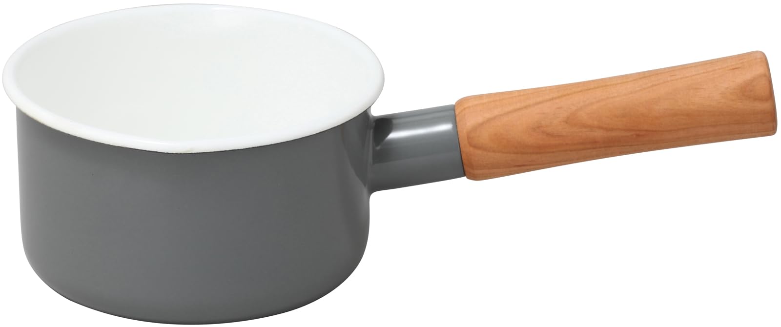 

Nodahoro Milk Pan, 12cm, Enamel, Gas Stovetop Only, Made in Japan, Color Gray, CL-12MGR