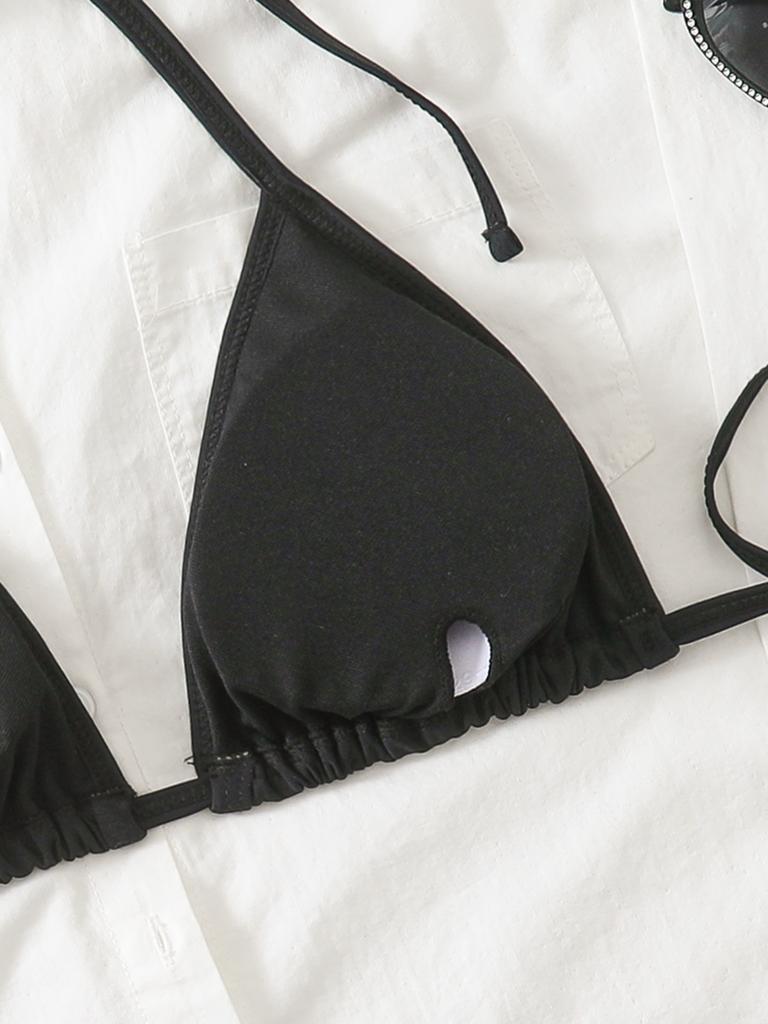 European and American 1011 New Swimsuit Three-point Beach Strap Triangle Cup Split Bikini Swimsuit