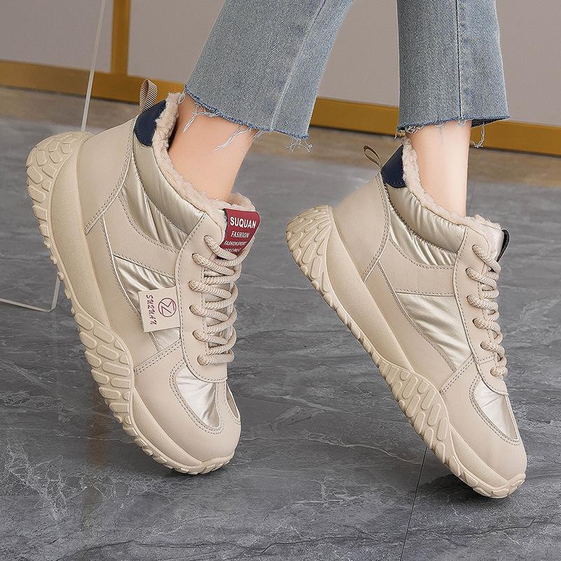 K velvet thickened warm high-top shoes winter platform cotton shoes