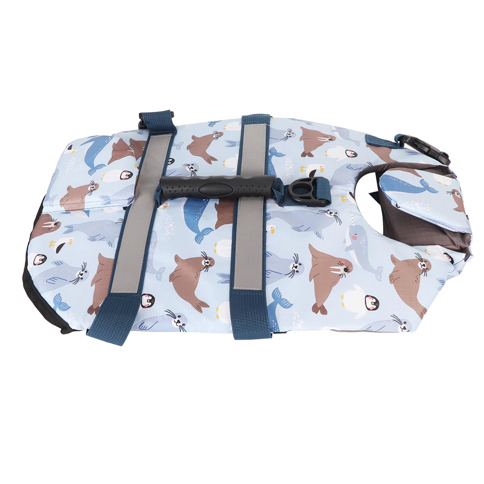 

Dog Life Vest Reflective Adjustable Pet Floatation Life Jacket with Rescue Handle for Swimming Boating S