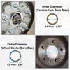 X AUTOHAUX Hub Ring 63.1-54.1mm Wheel Hub Ring Hubcentric Ring