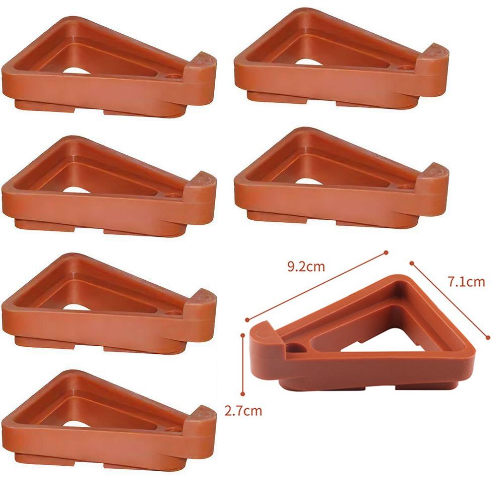 

Ножки для цветочных горшков для помещений и улицы, подставка для горшечных растений, горячая подставка-поддон для цветочного горшка 6PCS-Brick Red-L