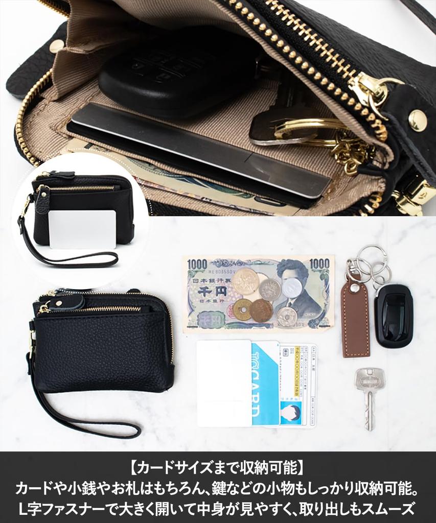 VITAFELICE Genuine Leather Multi-Case for Women, nsz-30206z (Black)