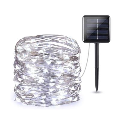 33ft 100 LED Solar Lichterketten 2 Modi Kupferdraht Lichter Wasserdichte Solar Tale Lichter