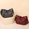 Retro Women's Shoulder Bag Solid Color Multi Pocket Storage for Middle-aged and Elderly Mothers Crossbody Bag Small Square Bag