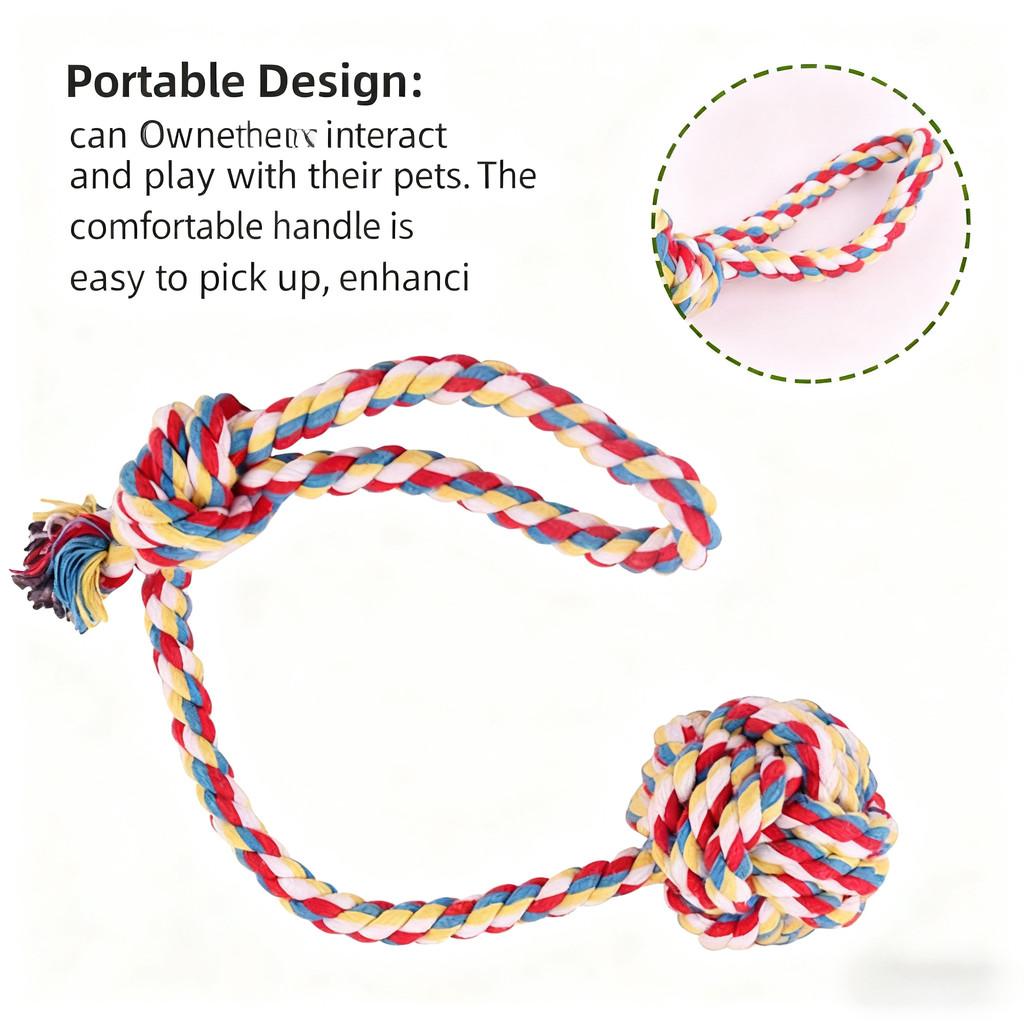 Suitable for Large and Medium-sized Aggressive Dog Rope Toysalmost Indestructibledog Ropechew Toyspure Cotton Ropetoyssoft and Sturdycleaningmaterials