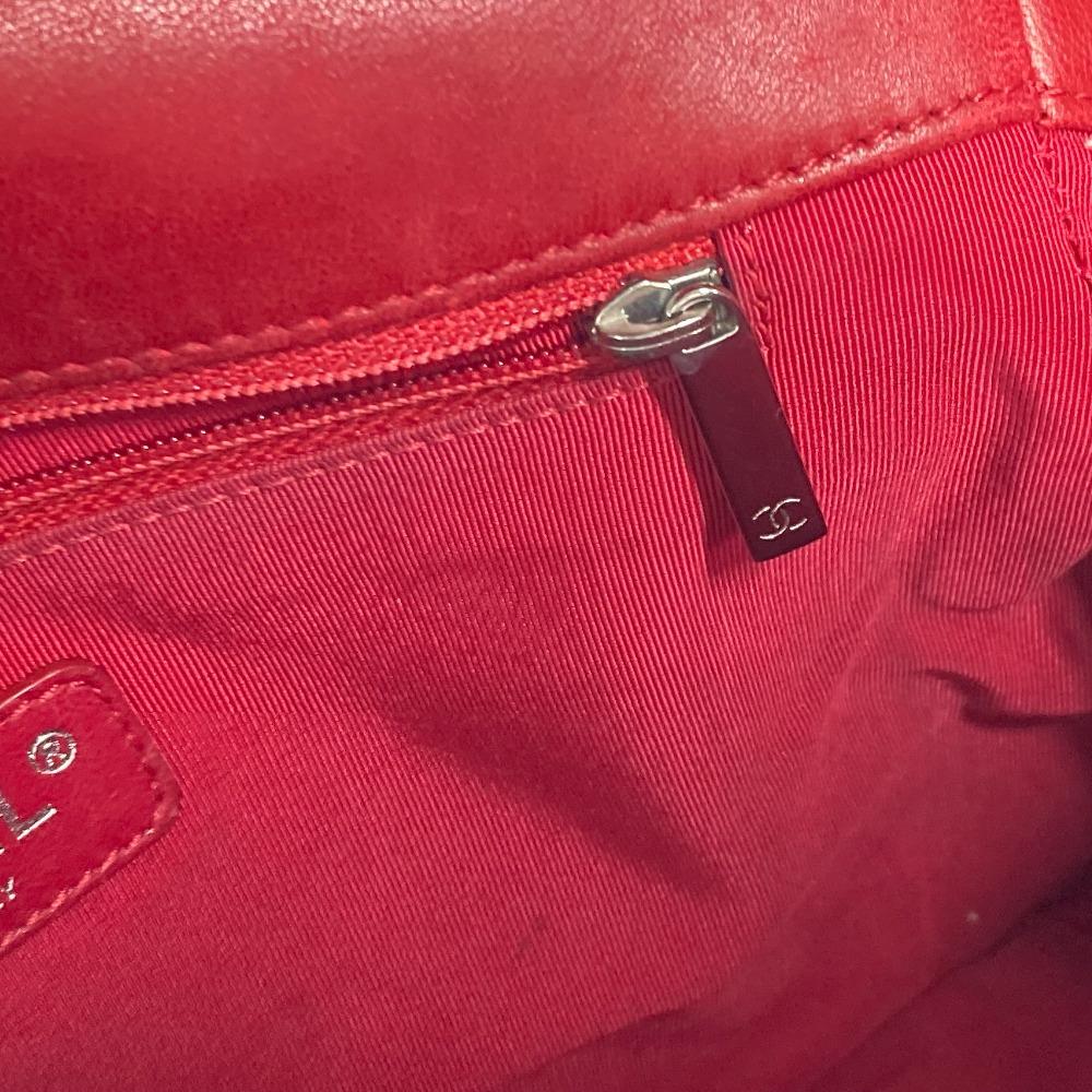 Chanel CC Mark Lipstick Double Chain Crossbody Flap Bag Shoulder Bag Red/pink