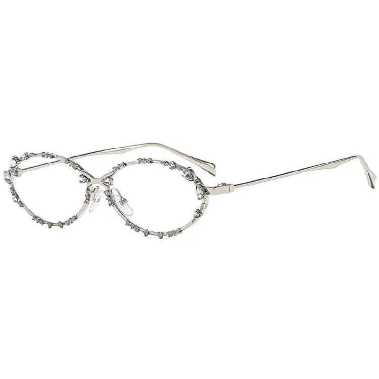 

Trendy Elegant Sunglasses Crystal Embellished Metal Frame Polarized Lens Lightweight Design For Birthday Girl