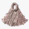 190x80cm Crinkle Hijab for Women Muslim Scarf Shawl Tie-dye Headscarf Solid Color Islamic Turban Ramanda