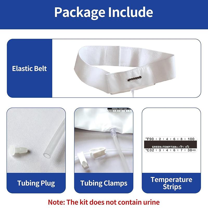 1 Set Urine Test Complete Kit With Adjustable Belt And Temperature Test Strips Silicone Funnel Urine Test Kit For Hospital Home