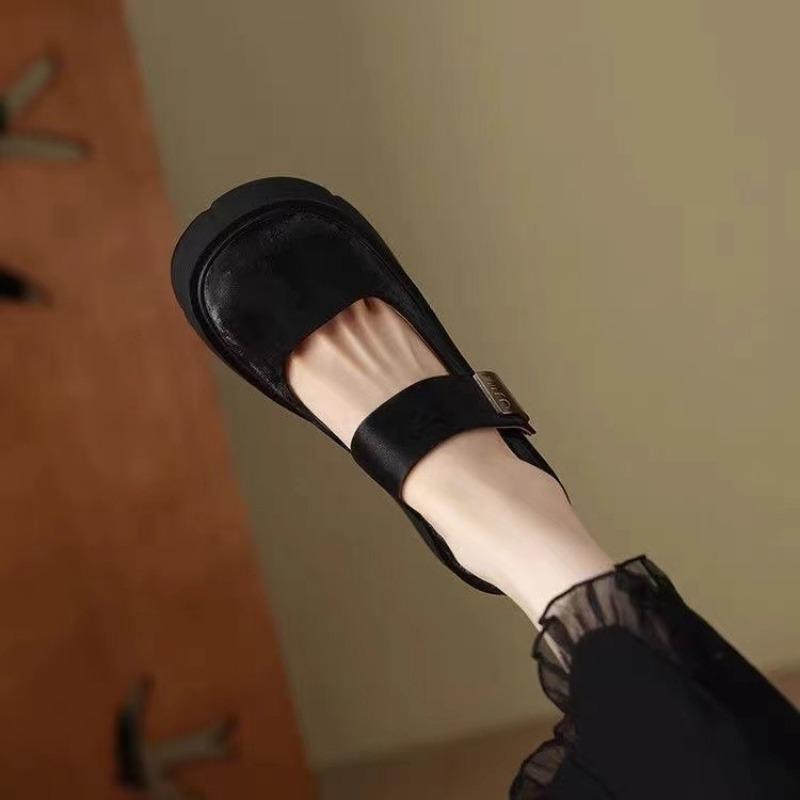 Dámské boty 2024 Horký výprodej Lodičky Mary Jane Dámské vysoké podpatky Módní Mělký výkroj Nová Kulatá špička Ležérní Platformové podpatky