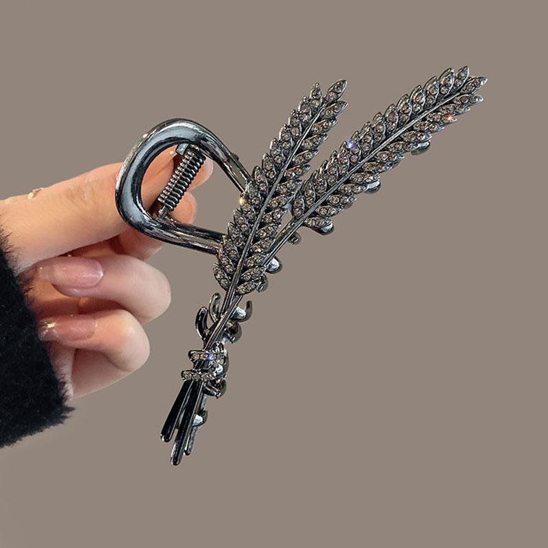 Exquisite Rhinestone Wheat Claw Clip Metal Geometric Shark Crab Hair Clip Hairpins Barrettes For Women Fashion Hair Accessories Headwear