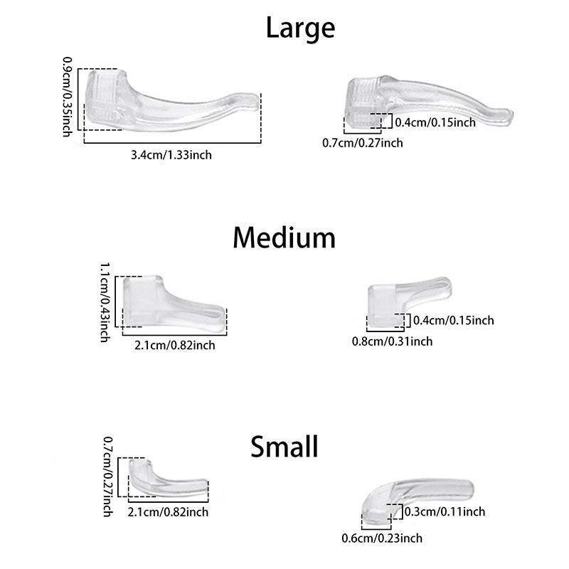 10 Pairs Per Set Silicone Eyeglasses Ear Hooks Elastic Non-Slip Eyewear Ear Grips High Quality Soft Glasses Retainers Set