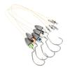 Fish Hooks Fishing Lures Jig Nylon Line with 3D Eye Ball Stainless Steel for Freshwater Saltwater Bass Trout Crappie