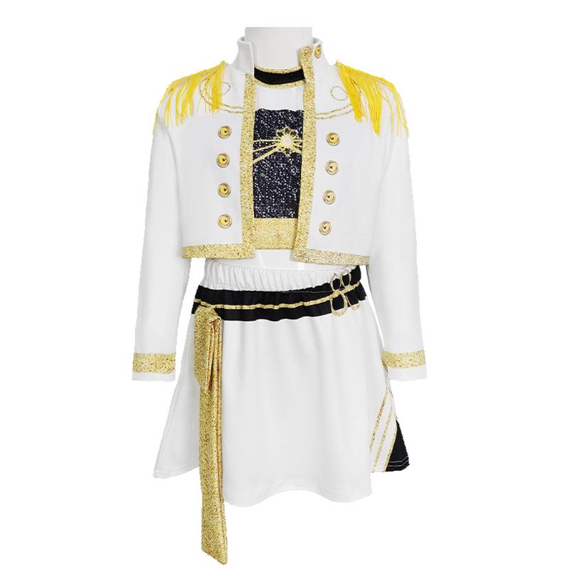 Meisjes 3-delige Set Cosplay Kostuum Podiumoptreden Verkleedkleding Uniform Kinderfeest Kostuums Zomer Mode Kleding 110(Height)